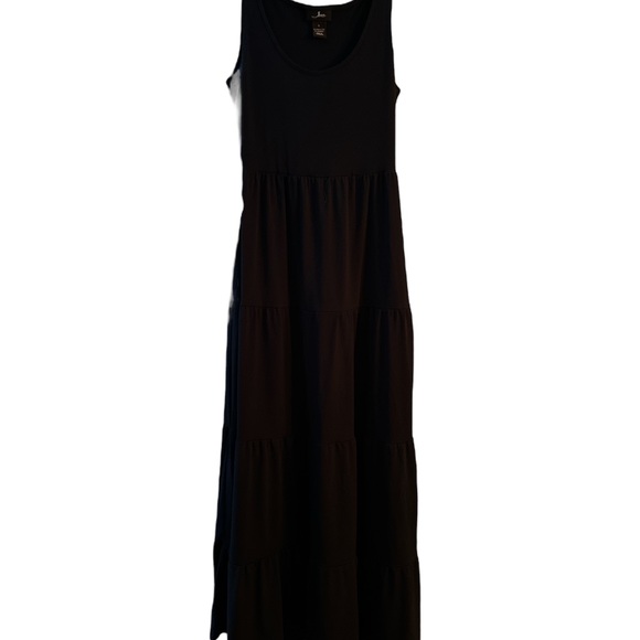 MJava Women's Maxi Dress Size small Navy Blue Tiered Flowy - Picture 2 of 3